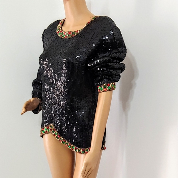 Argenti Tops - Vintage Argenti sequin Top